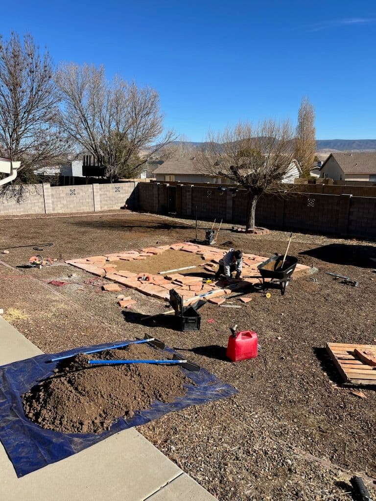 Flagstone Patio Construction image