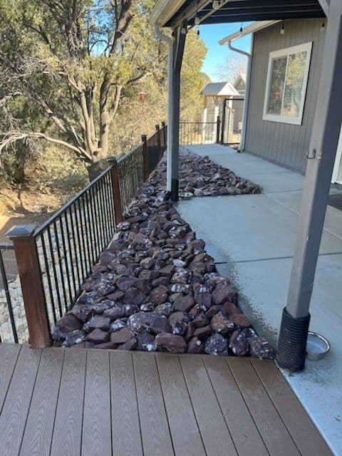 Gallery photos for Gravel Replacement with Rip Rap Installation: Image #1